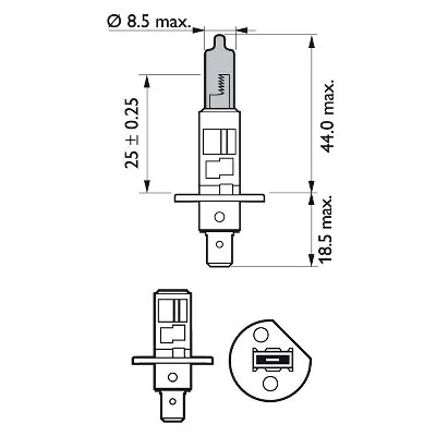 BEC FAR H1 55W 12V WHITE VISION ULTRA (blister) PHILIPS BEC FAR H1 55W 12V WHITE VISION ULTRA (blister) PHILIPS